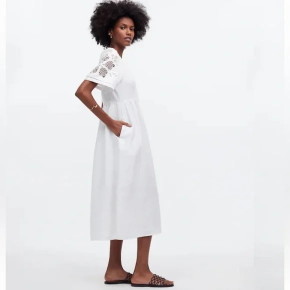 Madewell Cassie White Linen Dress - Picture 2 of 15